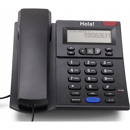 HOLA TF-610 Corded Phone Corded Landline Phone  (Black 1)