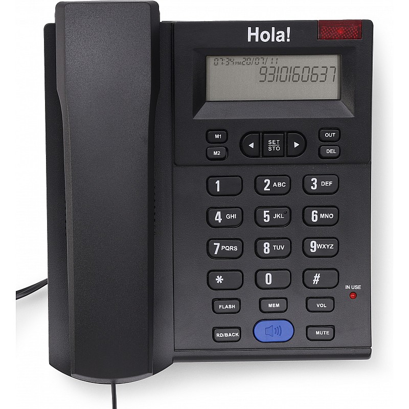 HOLA TF-610 Corded Phone Corded Landline Phone  (Black 1)