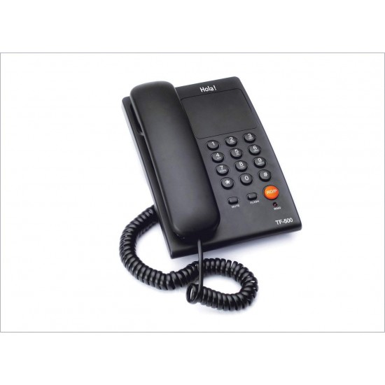 Hola TF-500 Basic Corded Landline Phone for intercom and EPABX Desk & Wall Mountable, Mute/Pause/Flash/Redial Function 