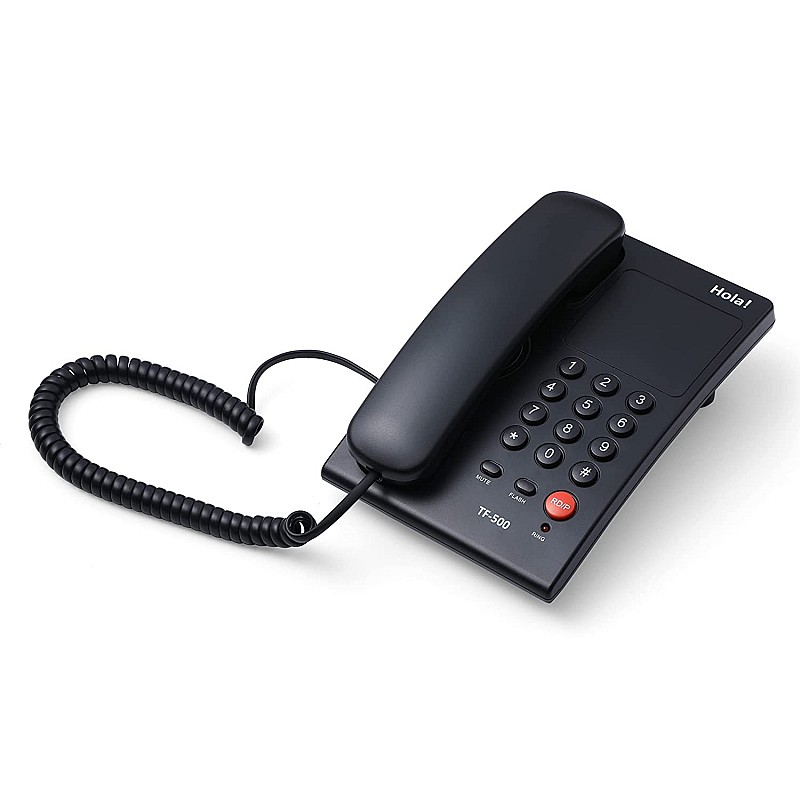 Hola TF-500 Basic Corded Landline Phone for intercom and EPABX Desk & Wall Mountable, Mute/Pause/Flash/Redial Function 