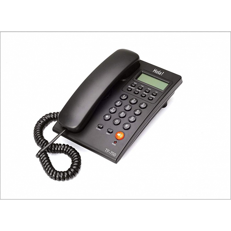 Hola TF 700 Corded Speaker Phone with Caller ID (CLI) and Two Way Speakerphone Function Supported by Date/Time Display (Black)