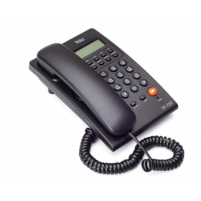 Hola TF 700 Corded Speaker Phone with Caller ID (CLI) and Two Way Speakerphone Function Supported by Date/Time Display (Black)