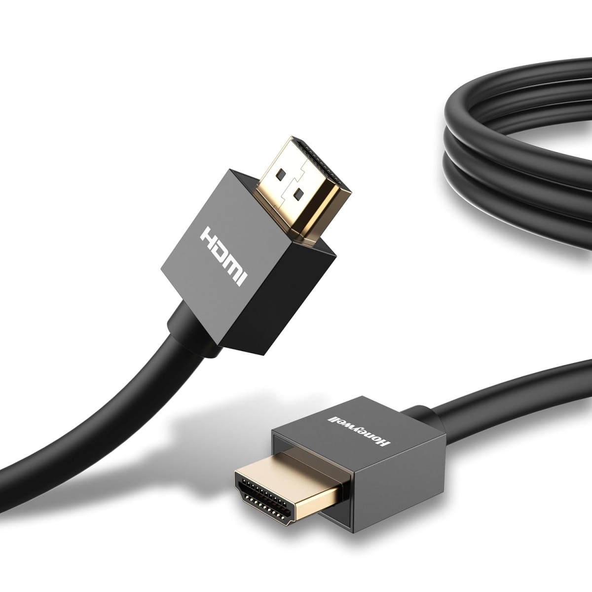 Honeywell HDMI Cable v2.0 with Ethernet, 3D/4K@60Hz Ultra HD Resolution, 1 Mtr, 18 GBPS Transmission Speed, High-Speed, Compatible with all HDMI Devices Laptop Desktop TV Set-top Box Gaming Console