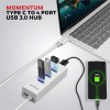 Honeywell Momentum Type C to 4xUSB 3.0 Hub, Super-Fast Transmission Speed 5GBPS, Max Current 900mA per Port, Universally