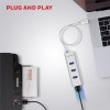 Honeywell Momentum Type C to 4xUSB 3.0 Hub, Super-Fast Transmission Speed 5GBPS, Max Current 900mA per Port, Universally