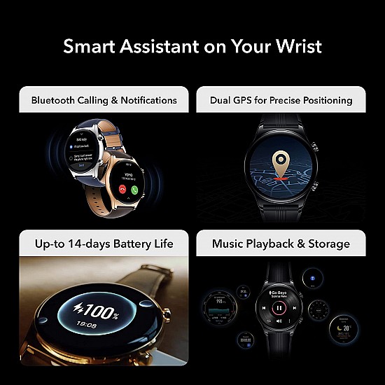 Honor Watch GS 3 Smartwatch with 1.43" AMOLED Touch Screen, Heart Rate, Sleep and Blood Oxygen, Dual GPS, Bluetooth Calling,14 Days Life