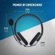 Hp Wired Over Ear Headphones With 35 Mm Drivers, With Mic, Foldable And Adjustable Headband   Black