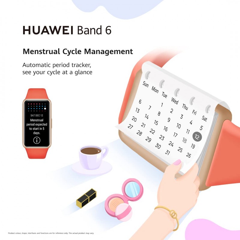 Huawei Band 6 Fitness Tracker Smartwatch for Men Women, 1.47''AMOLED Color Screen, SpO2,24H Heart Rate Monitor,14 Days Battery Life,Female Cycle Tracker, 5ATM Waterproof, Global Version,Black