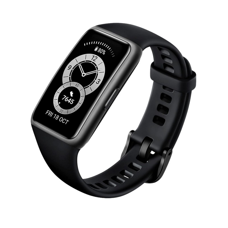Huawei Band 6 Fitness Tracker Smartwatch for Men Women, 1.47''AMOLED Color Screen, SpO2,24H Heart Rate Monitor,14 Days Battery Life,Female Cycle Tracker, 5ATM Waterproof, Global Version,Black