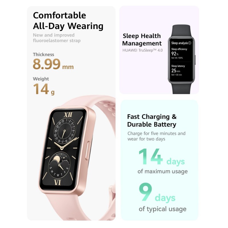 Huawei Band 9, Comfortable All-Day Wearing, Sleep Tracking, Fast Charging, Durable Battery, Intelligent Brightness Adjustments, 100 Different Workout Modes, Compatible with iOS&Android (Black) Huawei Band 9, Comfortable All-Day Wearing, Sleep Tracking, Fast Charging, Durable Battery, Intelligent Brightness Adjustments, 100 Different Workout Modes, Compatible with iOS&Android (Black)