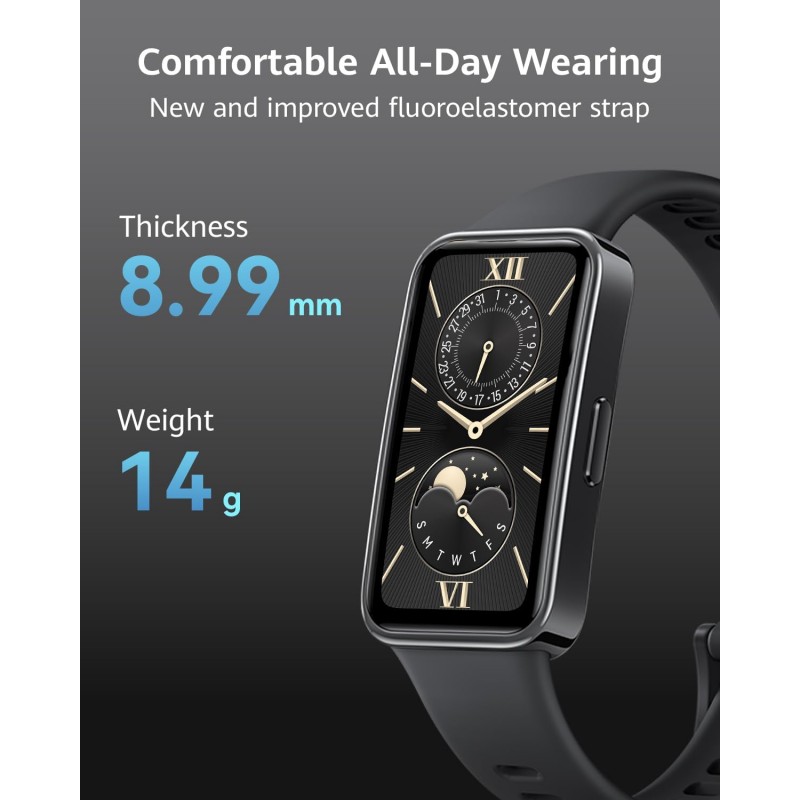 Huawei Band 9, Comfortable All-Day Wearing, Sleep Tracking, Fast Charging, Durable Battery, Intelligent Brightness Adjustments, 100 Different Workout Modes, Compatible with iOS&Android (Black) Huawei Band 9, Comfortable All-Day Wearing, Sleep Tracking, Fast Charging, Durable Battery, Intelligent Brightness Adjustments, 100 Different Workout Modes, Compatible with iOS&Android (Black)