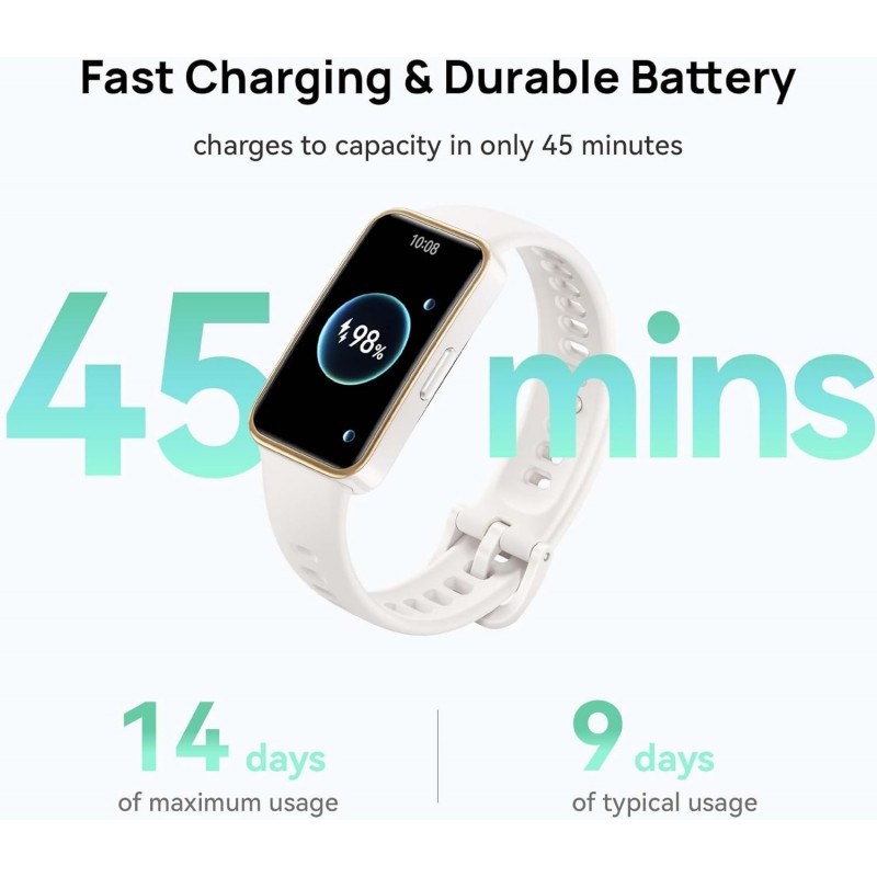 Huawei Band 9, Comfortable All-Day Wearing, Sleep Tracking, Fast Charging, Durable Battery, Intelligent Brightness Adjustments, 100 Different Workout Modes, Compatible with iOS&Android (Black) Huawei Band 9, Comfortable All-Day Wearing, Sleep Tracking, Fast Charging, Durable Battery, Intelligent Brightness Adjustments, 100 Different Workout Modes, Compatible with iOS&Android (Black)