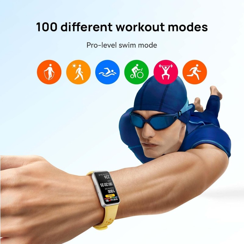 Huawei Band 9, Comfortable All-Day Wearing, Sleep Tracking, Fast Charging, Durable Battery, Intelligent Brightness Adjustments, 100 Different Workout Modes, Compatible with iOS&Android (Black) Huawei Band 9, Comfortable All-Day Wearing, Sleep Tracking, Fast Charging, Durable Battery, Intelligent Brightness Adjustments, 100 Different Workout Modes, Compatible with iOS&Android (Black)