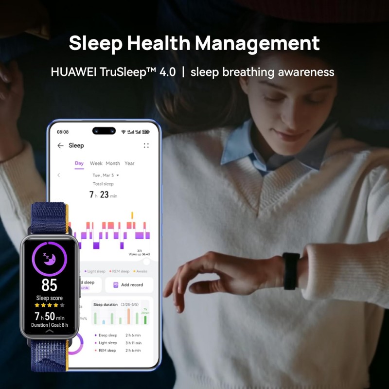 Huawei Band 9, Comfortable All-Day Wearing, Sleep Tracking, Fast Charging, Durable Battery, Intelligent Brightness Adjustments, 100 Different Workout Modes, Compatible with iOS&Android (Black) Huawei Band 9, Comfortable All-Day Wearing, Sleep Tracking, Fast Charging, Durable Battery, Intelligent Brightness Adjustments, 100 Different Workout Modes, Compatible with iOS&Android (Black)