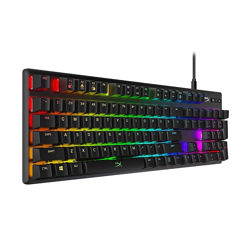 HyperX Alloy Origins Mechanical USB Gaming Keyboard Software Controlled Light and Macro Customization Linear Switch Red-RGB LED Backlit Black