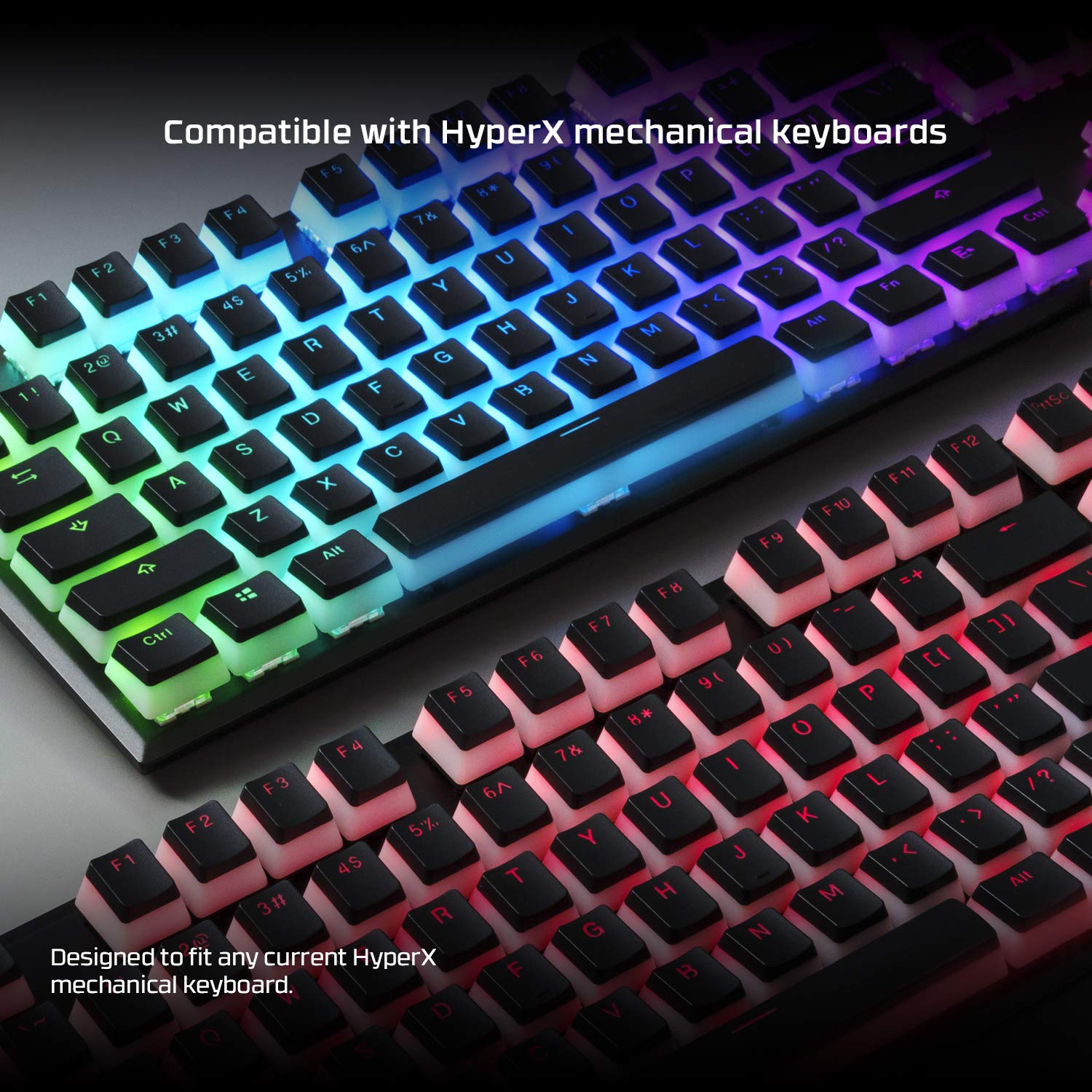 HyperX Double Shot PBT Pudding Full OEM 104 Keycaps Set Mechanical ...