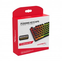 HyperX Double Shot PBT Pudding Full OEM  104 Keycaps Set   Mechanical Keyboards - Black