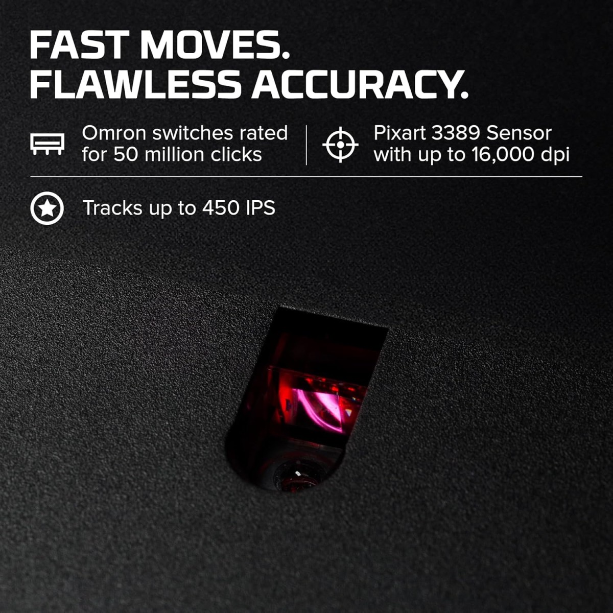 HyperX Pulsefire Surge RGB Wired Optical USB Gaming Mouse, Pixart 3389 Sensor up to 16000 DPI, Ergonomic, 6 Programmable Buttons - Black (HX-MC002B) HyperX Pulsefire Surge RGB Wired Optical USB Gaming Mouse, Pixart 3389 Sensor up to 16000 DPI, Ergonomic, 6 Programmable Buttons - Black (HX-MC002B)