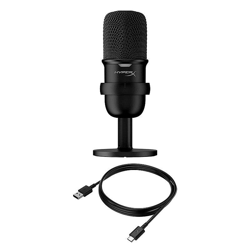 HyperX SoloCast – USB Condenser Gaming Microphone, for PC, PS4, and Mac, Tap-to-Mute Sensor