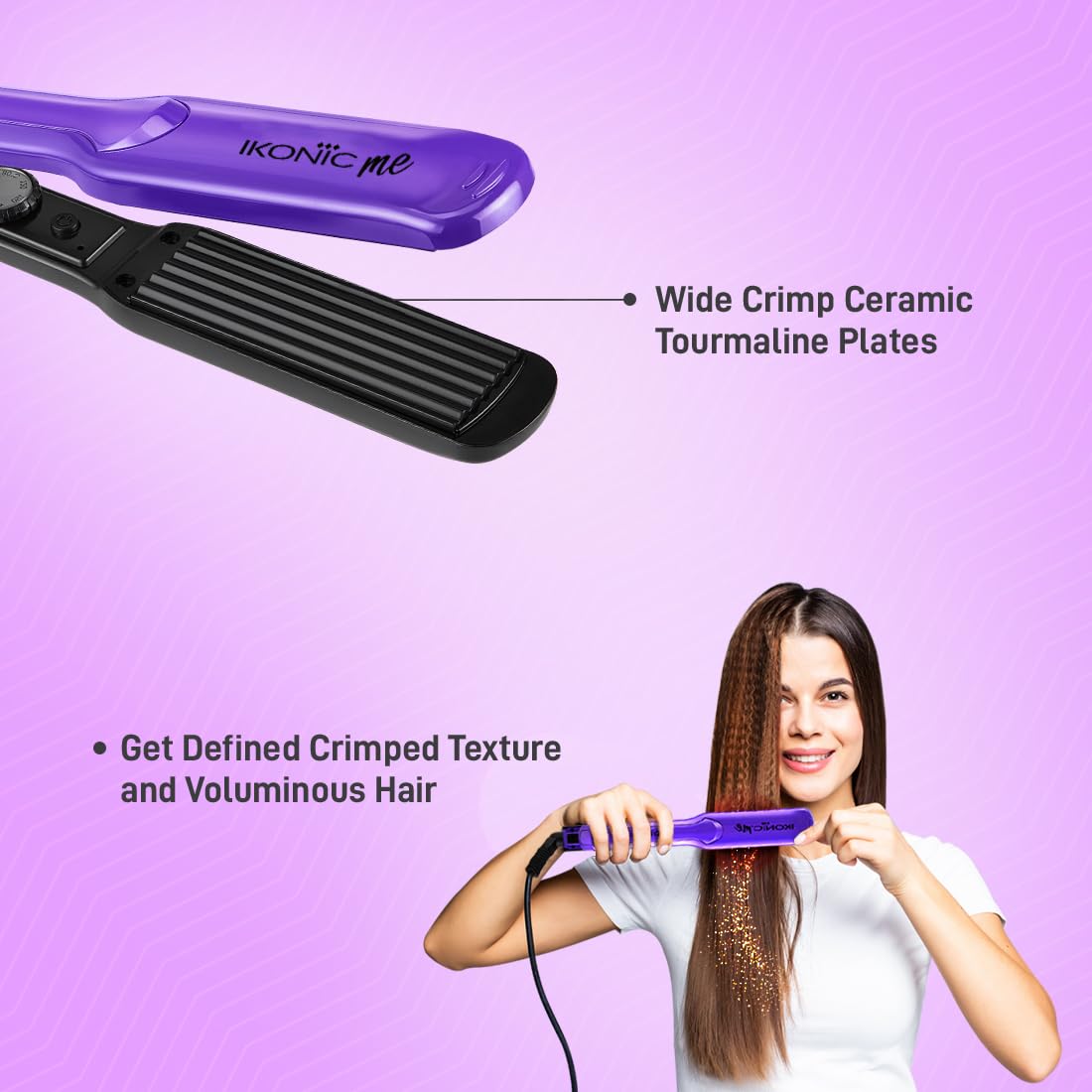 IKONIC CRIMP & STYLE HAIR CRIMPER,Purple IKONIC CRIMP & STYLE HAIR CRIMPER,Purple