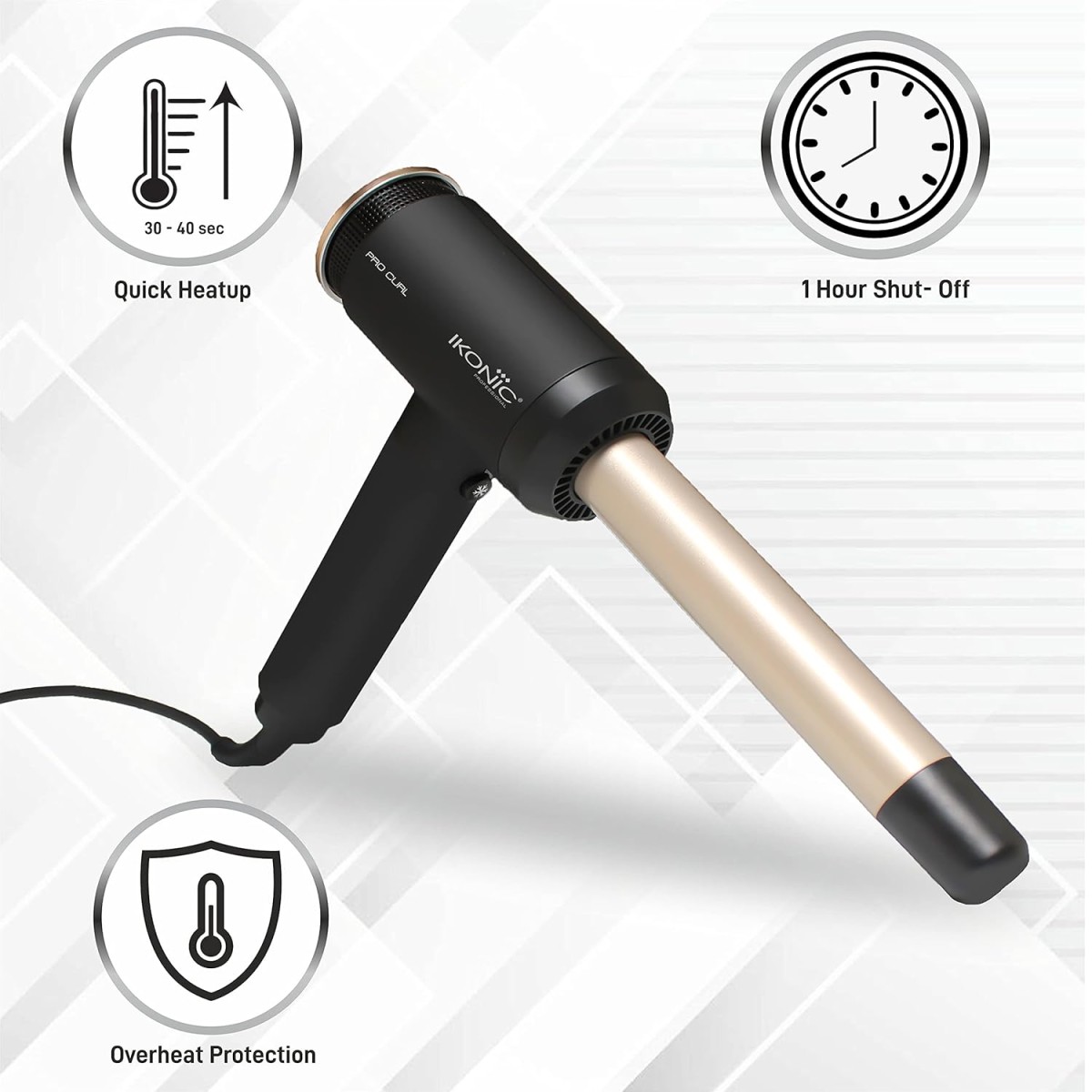 IKONIC Pro Curl Hair Curler Machine, Salon Grade Curling Iron for Professional and Personal use| Gift for Wedding, Birthday, Promotios, Valentines day IKONIC Pro Curl Hair Curler Machine, Salon Grade Curling Iron for Professional and Personal use| Gift for Wedding, Birthday, Promotios, Valentines day