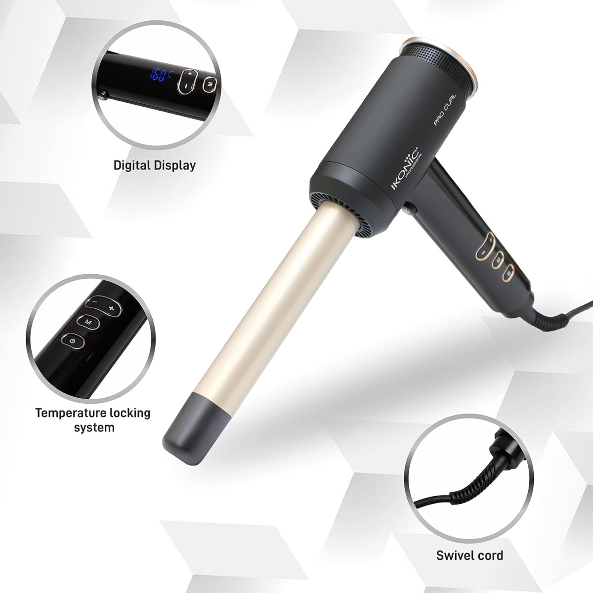 IKONIC Pro Curl Hair Curler Machine, Salon Grade Curling Iron for Professional and Personal use| Gift for Wedding, Birthday, Promotios, Valentines day IKONIC Pro Curl Hair Curler Machine, Salon Grade Curling Iron for Professional and Personal use| Gift for Wedding, Birthday, Promotios, Valentines day