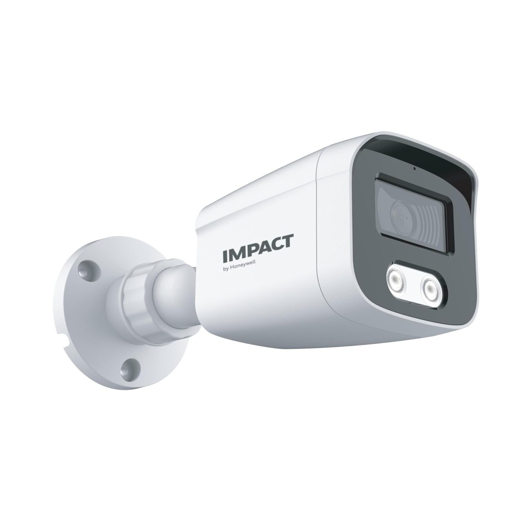 IMPACT by Honeywell 2 MP Wired Outdoor Bullet Security Camera I 1080p AHD CCTV Camera I Night Vision I OSD Control 4 in 1 UTC Support I Smart IR LED 10~20 Mtr I Made in India I Plastic Housing-White