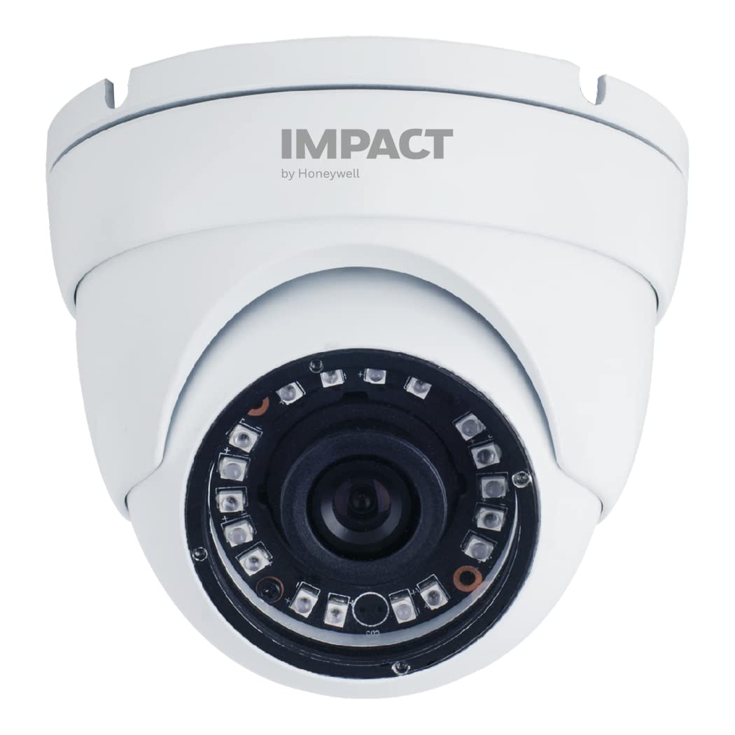 IMPACT by Honeywell 2 MP Wired Outdoor Bullet Security Camera I 1080p AHD CCTV Camera I Night Vision I OSD Control 4 in 1 UTC Support I Smart IR LED 10~20 Mtr I Made in India I Plastic Housing-White