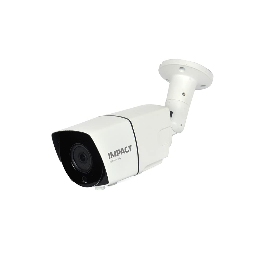 IMPACT by Honeywell 2 MP Wired Outdoor Bullet Security Camera I 1080p AHD CCTV Camera I Night Vision I OSD Control 4 in 1 UTC Support I Smart IR LED 10~20 Mtr I Made in India I Plastic Housing-White
