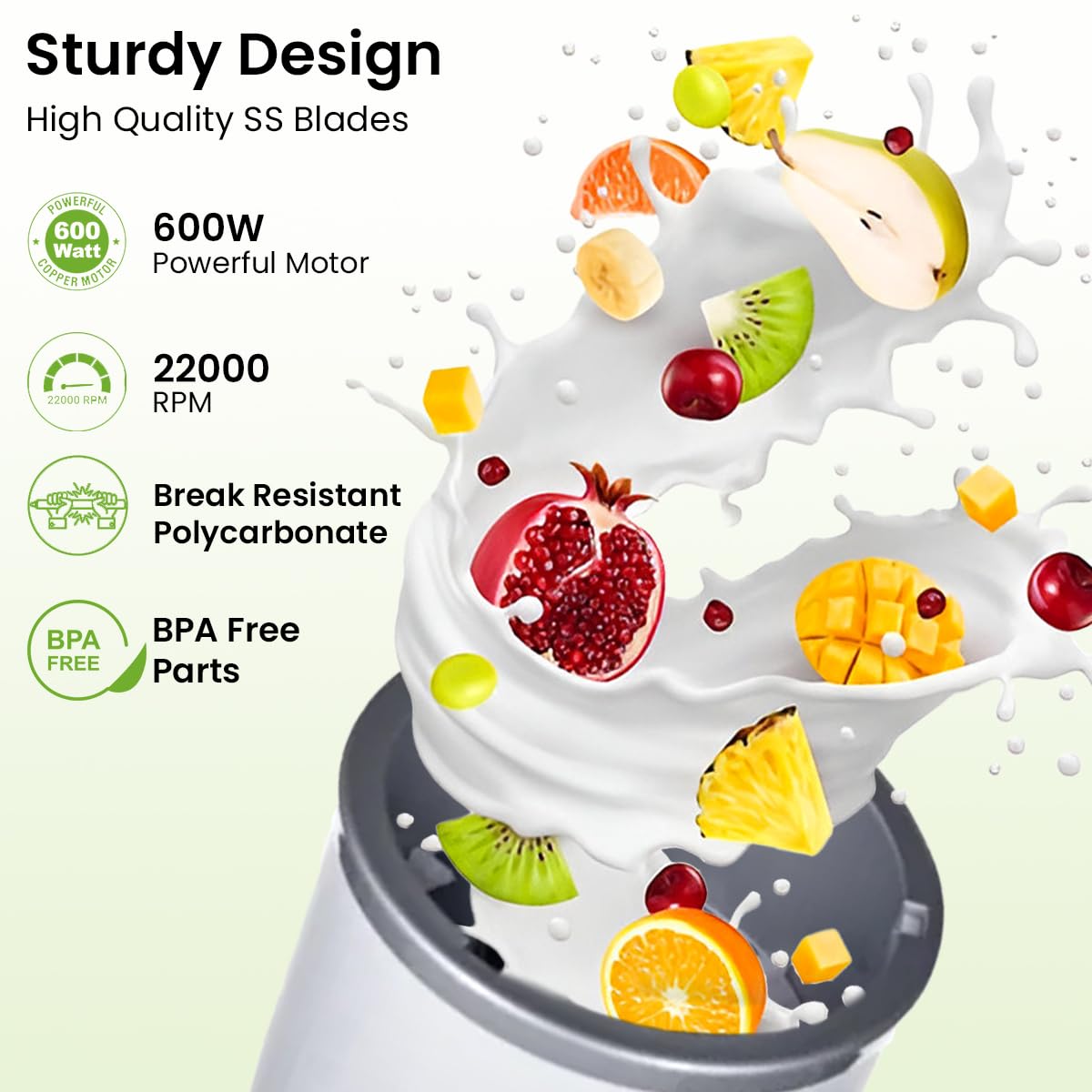 INALSA Mixer Grinder|3 Jar & 600 W Copper Motor| Blenders for Smoothies and Juices| Smoothie Maker Blender|Nutri Blender | 2 Blades |2Yr Warranty,Jazz 600-3 Jar INALSA Mixer Grinder|3 Jar & 600 W Copper Motor| Blenders for Smoothies and Juices| Smoothie Maker Blender|Nutri Blender | 2 Blades |2Yr Warranty,Jazz 600-3 Jar