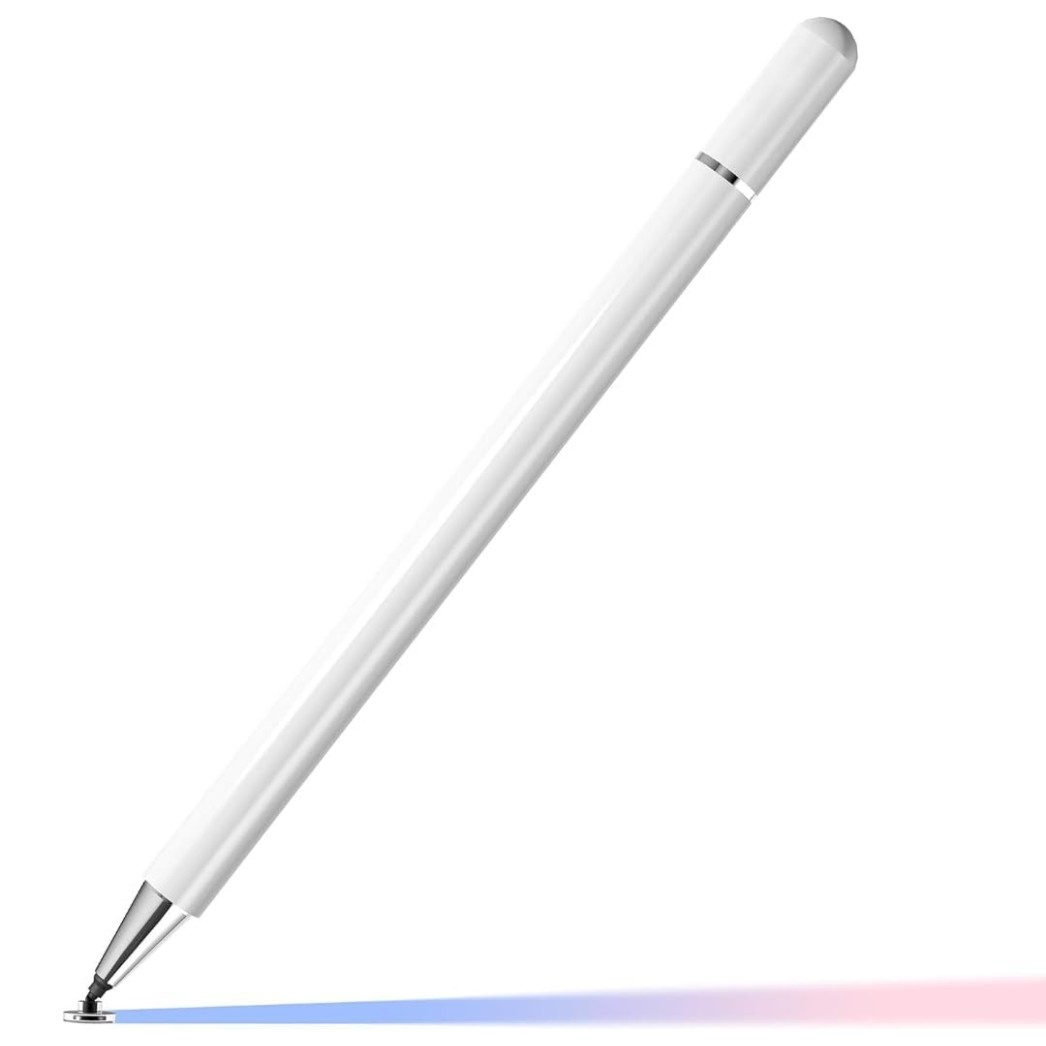 INEFABLE Tablet Stylus Pen 2 in 1 for All Touch Screens Devices | Fine Point Tip | High Sensitivity & Precision Capacitive Pen with Compatible for iOS, Android, and Windows - Pack of 1 (Black)