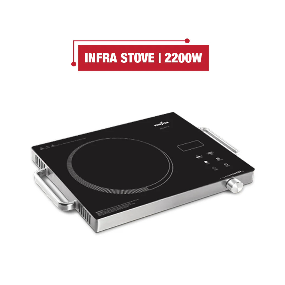Kenstar 2000 W Induction Cooktop Touch Panel (Black, Silver, INFRA STOV)