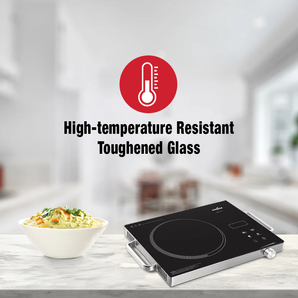 Kenstar 2000 W Induction Cooktop Touch Panel (Black, Silver, INFRA STOV)
