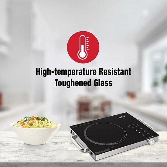 Kenstar 2000 W Induction Cooktop Touch Panel  (Black, Silver, INFRA STOV)