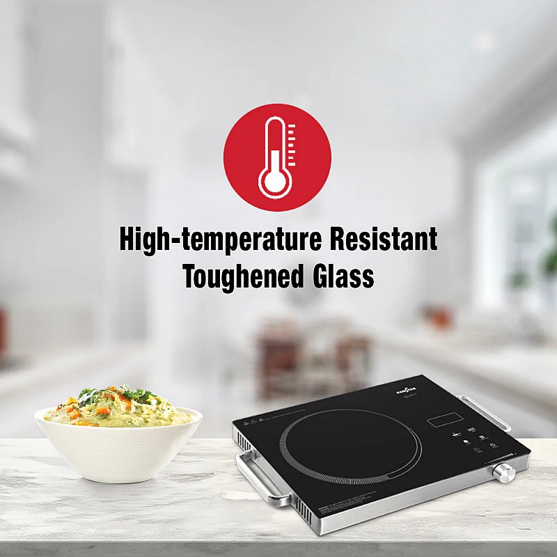 Kenstar 2000 W Induction Cooktop Touch Panel  (Black, Silver, INFRA STOV)