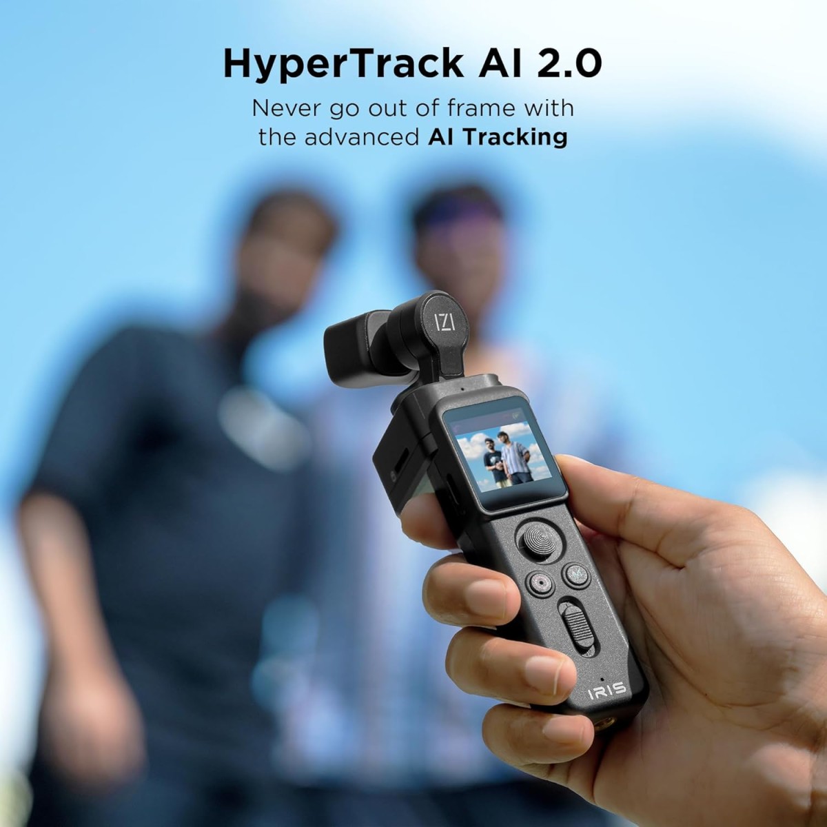 IZI GO-X Smartphone Handheld Gimbal Stabilizer, 3-Axis, OLED Display, LED Fill Light, Wireless Charge Pad, Android, iPhone, Live Video, Instagram, YouTube, Shot Guide, Smart AI Track, Portable Gimbal.