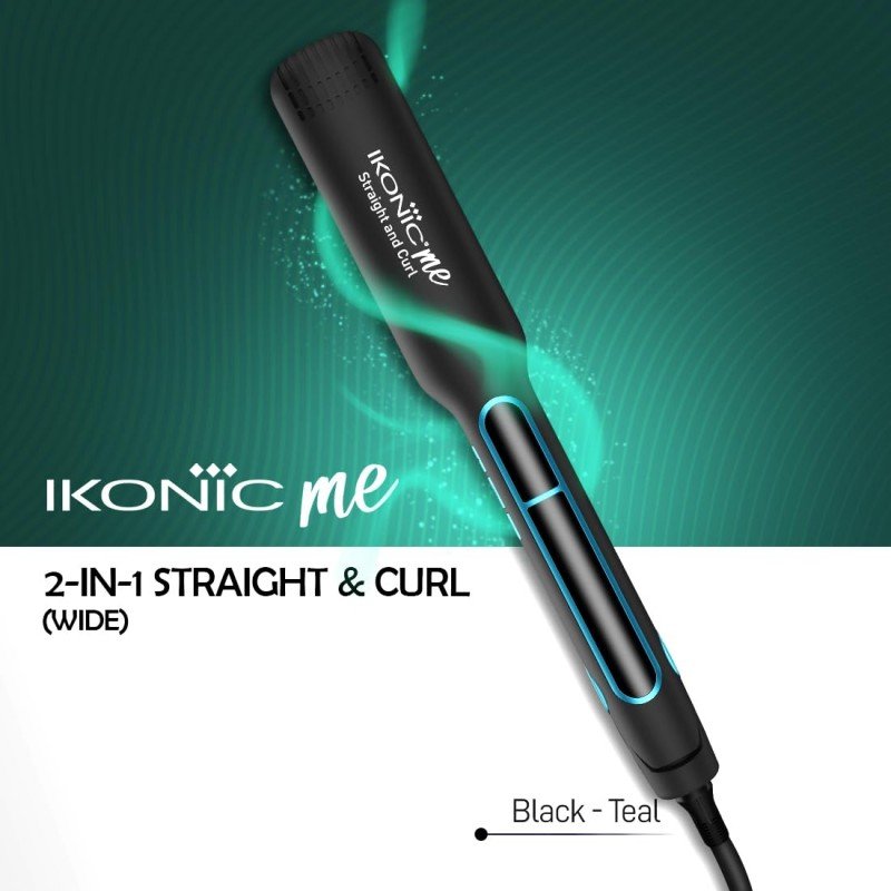 Ikonic 2 in 1 Straight n Curl Wide Hair Straightener Ikonic 2 in 1 Straight n Curl Wide Hair Straightener