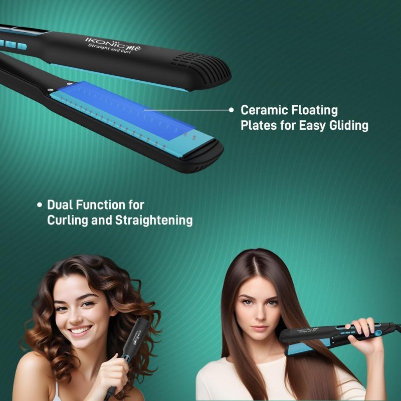 Ikonic 2 in 1 Straight n Curl Wide Hair Straightener Ikonic 2 in 1 Straight n Curl Wide Hair Straightener