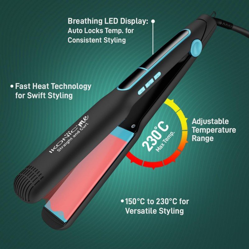 Ikonic 2 in 1 Straight n Curl Wide Hair Straightener Ikonic 2 in 1 Straight n Curl Wide Hair Straightener