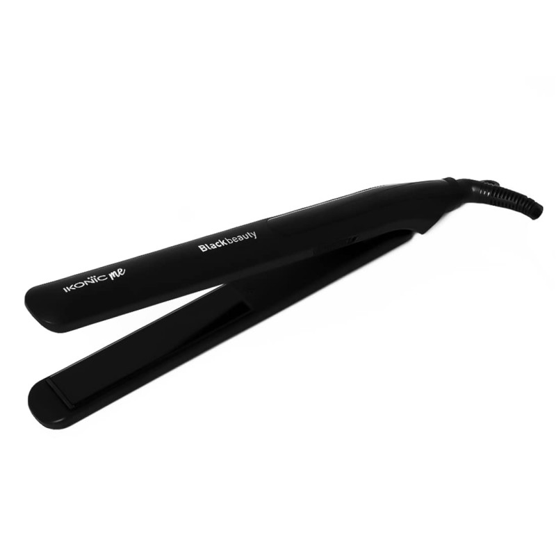 Ikonic Black Beauty Hair Straightener For Women, Ceramic Coated Floating Plates Handle Lock Feature Instant Heat Up Techonoly, Super Slim and Light Weight, Travel Friendly Sutiable for All Hair Types