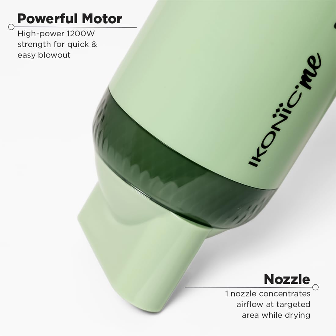 Ikonic Superstar 2.0 Hair Dryer For Men And Women 1200W Strong Airflow Low Noise Cool Shot Foldable Handle Swivel Power Cord Hanging Loop Lighweight Travel Friendly, Green Ikonic Superstar 2.0 Hair Dryer For Men And Women 1200W Strong Airflow Low Noise Cool Shot Foldable Handle Swivel Power Cord Hanging Loop Lighweight Travel Friendly, Green