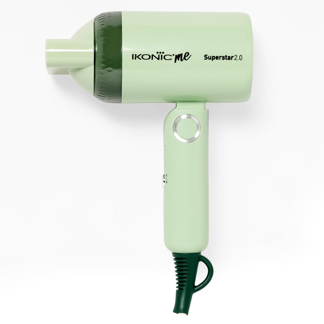 Ikonic Superstar 2.0 Hair Dryer For Men And Women 1200W Strong Airflow Low Noise Cool Shot Foldable Handle Swivel Power Cord Hanging Loop Lighweight Travel Friendly, Green Ikonic Superstar 2.0 Hair Dryer For Men And Women 1200W Strong Airflow Low Noise Cool Shot Foldable Handle Swivel Power Cord Hanging Loop Lighweight Travel Friendly, Green