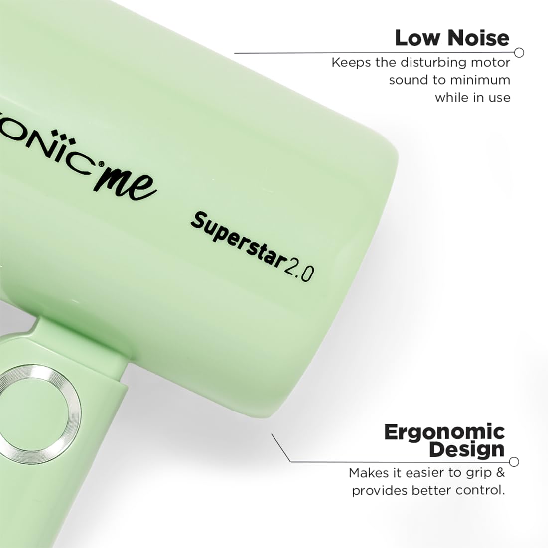 Ikonic Superstar 2.0 Hair Dryer For Men And Women 1200W Strong Airflow Low Noise Cool Shot Foldable Handle Swivel Power Cord Hanging Loop Lighweight Travel Friendly, Green Ikonic Superstar 2.0 Hair Dryer For Men And Women 1200W Strong Airflow Low Noise Cool Shot Foldable Handle Swivel Power Cord Hanging Loop Lighweight Travel Friendly, Green
