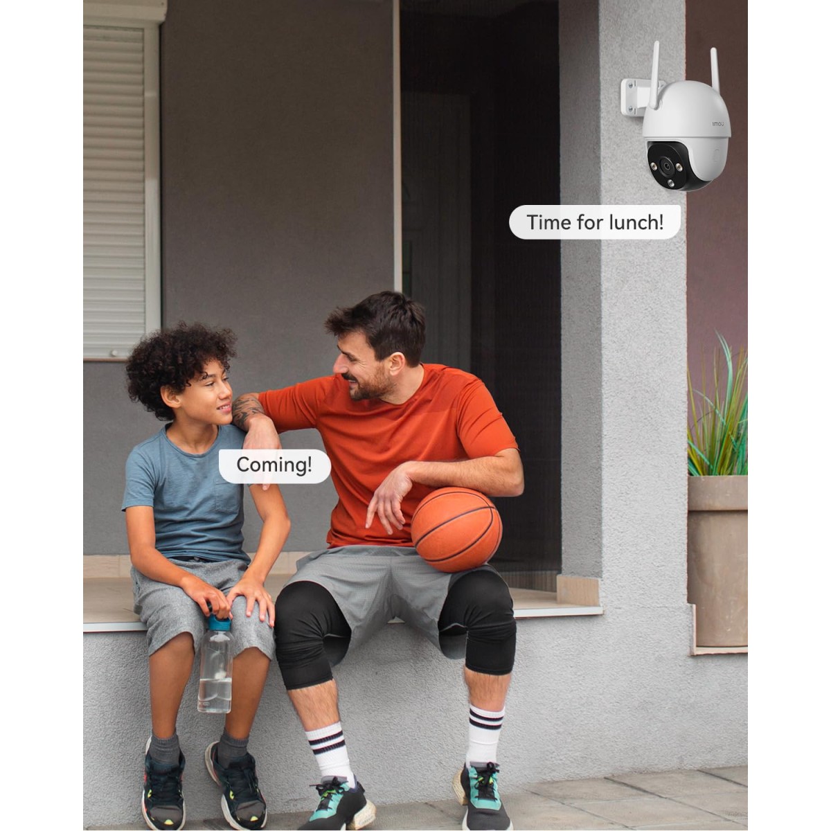 Imou 3MP CCTV Camera for Home Outdoor, 360° Security WiFi Camera, Full Color Night Vision 30M, Human Detection, 2-Way Talk, Siren Alarm, Compatible with Alexa, Supports 512GB SD Card, IP66, DK7