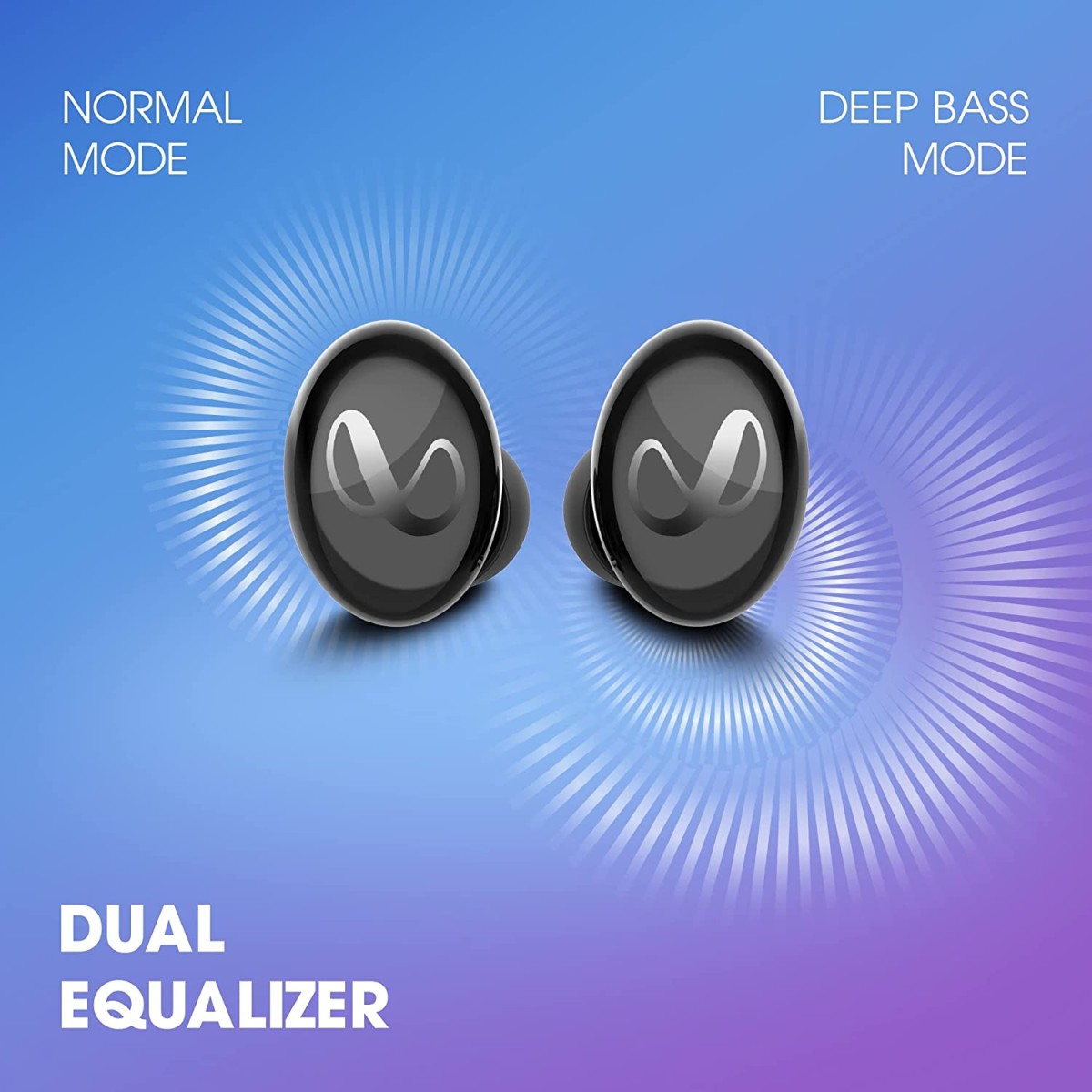 Infinity (JBL) Swing 320 by Harman 19 Hours of Playtime, , Bluetooth 5.0, Type C Wireless in Ear Earbuds with Mic - Black