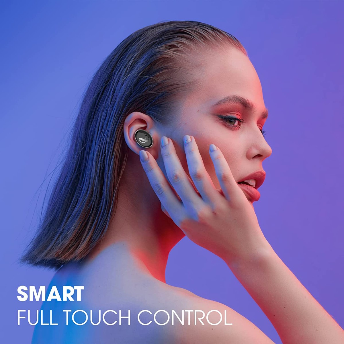 Infinity (JBL) Swing 320 by Harman 19 Hours of Playtime, , Bluetooth 5.0, Type C Wireless in Ear Earbuds with Mic - Black