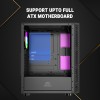 Ant Esports ‎Infinity X Mid Tower Cabinet with USB 2.0 and USB 3.0 Ports Compatible with Gaming Console (Black)