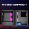 Ant Esports ‎Infinity X Mid Tower Cabinet with USB 2.0 and USB 3.0 Ports Compatible with Gaming Console (Black)