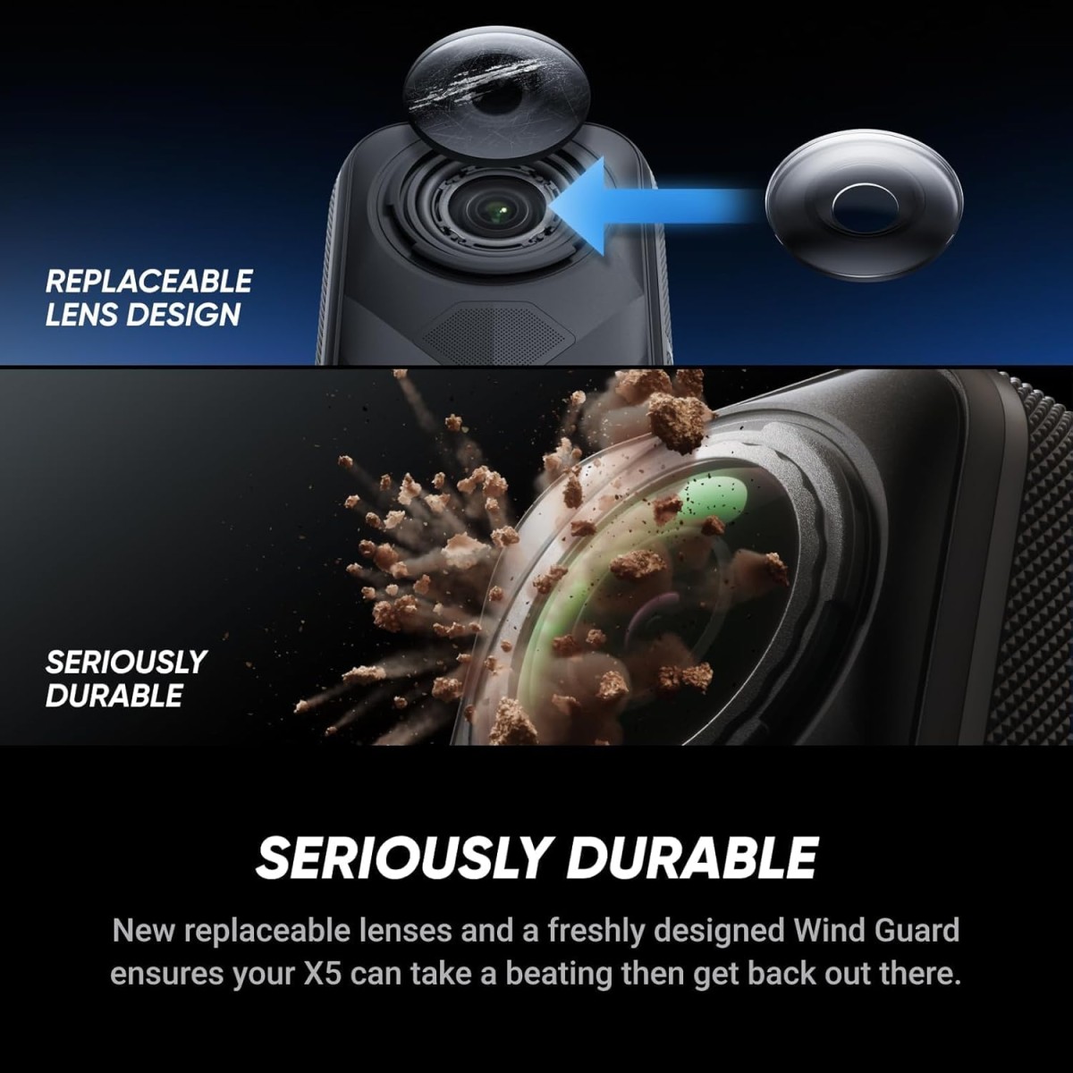 Insta360 X5 - Waterproof 8K 360° Action Camera, Leading Low Light, Invisible Selfie Stick Effect, Rugged and Replaceable Lens, 3-Hour Battery, Built-in Wind Guard, Stabilization, Triple AI Chip Design Insta360 X5 - Waterproof 8K 360° Action Camera, Leading Low Light, Invisible Selfie Stick Effect, Rugged and Replaceable Lens, 3-Hour Battery, Built-in Wind Guard, Stabilization, Triple AI Chip Design