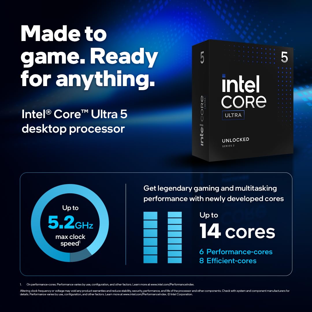 Intel ® Core Ultra 5 Processor 245K,LGA 1700 (24M Cache- up to 5.20 GHz) Intel ® Core Ultra 5 Processor 245K,LGA 1700 (24M Cache- up to 5.20 GHz)